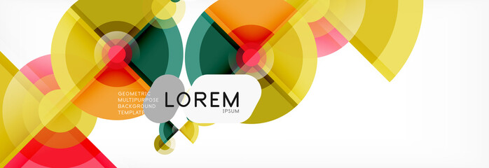 Abstract background bright circles geometric design