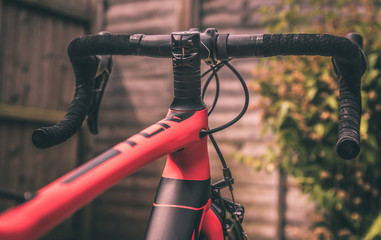 Road racing bike handlebars and stem © Chris White