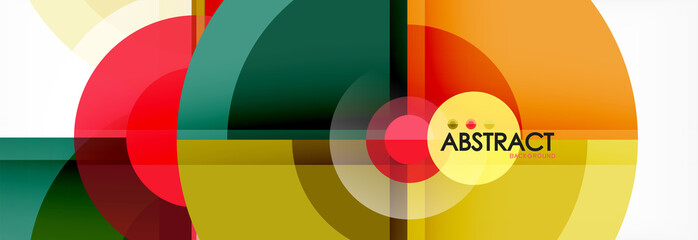 Fototapeta premium Abstract background bright circles geometric design