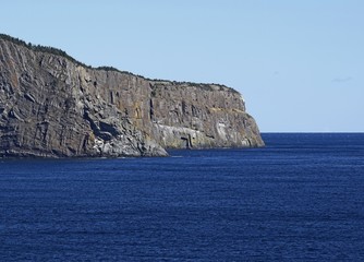 seascape along  a rugged shoreline during early Fall,  near Torbay on the Killick Coast NL Canada