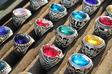 Diamond ring on cloth