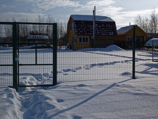 frosty morning in a holiday village