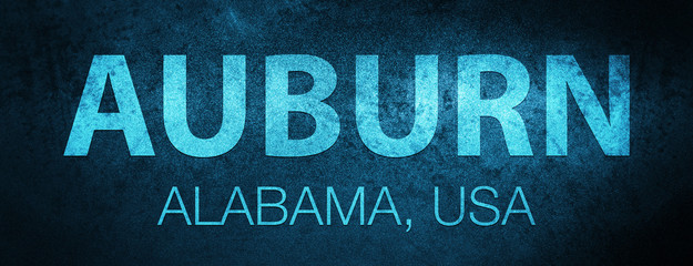 Auburn. Alabama. USA special blue banner background
