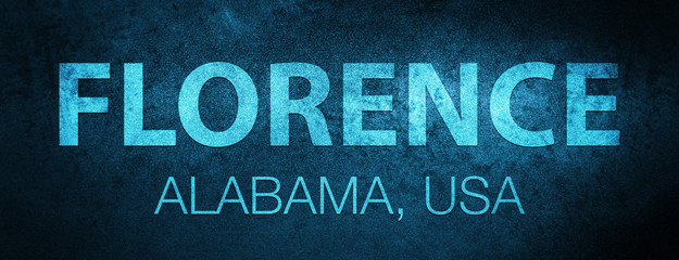 Florence. Alabama. USA special blue banner background