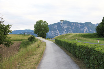 Fototapeta na wymiar Nature, mountains and road in Austria