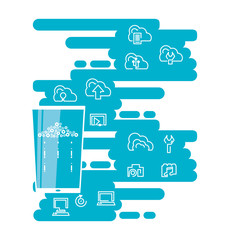 cloud computing network with smartphone