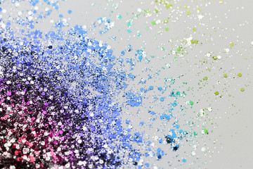 Color glitter - macro photo