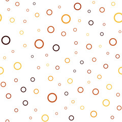 Dark Red, Yellow vector seamless template with circles.