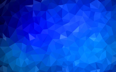 Dark BLUE vector polygonal pattern.