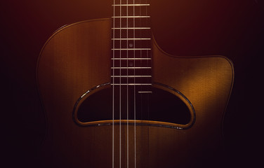 Obraz na płótnie Canvas Old Gypsy Acoustic Guitar