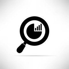 magnifier glass and chart icon