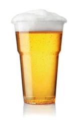 Rollo Front view of draught beer in plastic disposable cup © Coprid
