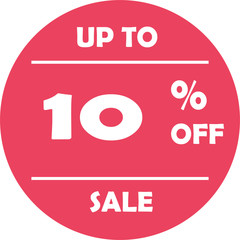 10 % Percent Discount, Sale Up, Special Offer, Trade off, Promotion concept