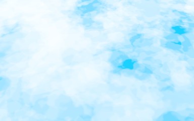 Background of abstract white color smoke isolated on blue color background. The wall of white fog. 3D illustration