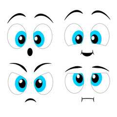 a set of cartoon faces