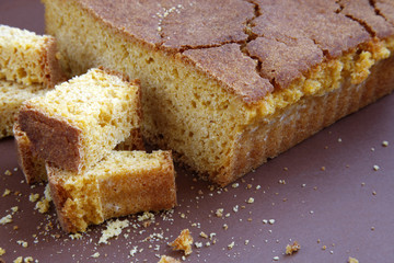 Freshly baked corn bread