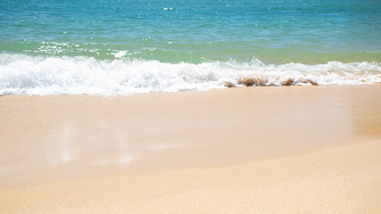 Scenic beach, at Algarve, Portugal with turquoise sea in background