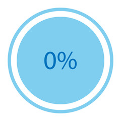 Orange circle pie graph