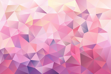 Trendy polygonal pink pattern. Background of triangles. Vector illustration, design element for cover, banners, poster, cards, business and others