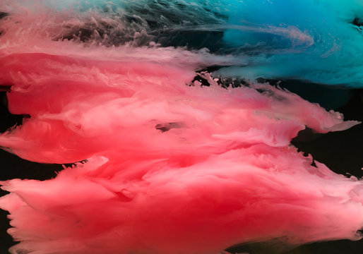 Colorful smoke clouds