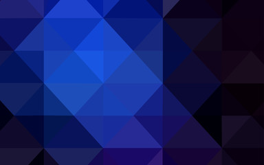 Obraz premium Dark BLUE vector abstract polygonal background.