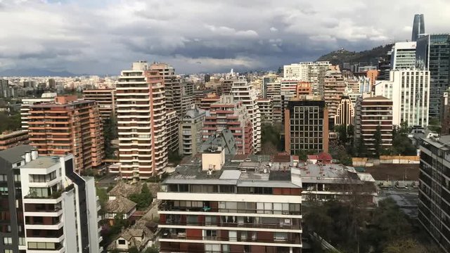 Time lapse of clouds and wind at a city