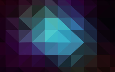 Obraz premium Dark BLUE vector polygonal pattern.