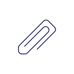 Paperclip line icon. Fastener, paper clip, equipment. Office supply concept. Can be used for topics like stationary, paperwork, accessory