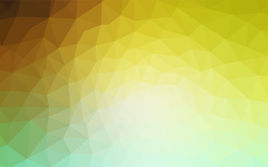 Obraz premium Light Green, Yellow vector abstract polygonal template.