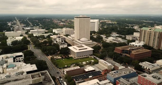 Downtown City Center Tallahassee Florida State Capitol Building