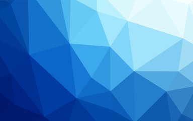 Dark BLUE vector polygonal template.