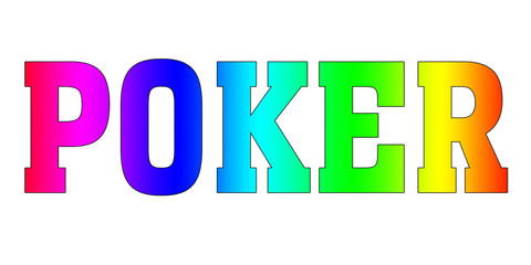 poker Colorful Rainbow logo