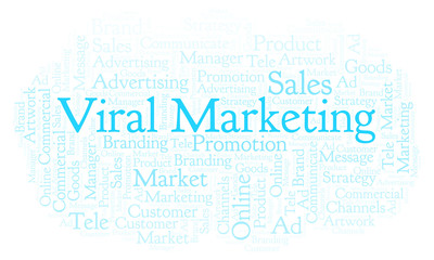 Fototapeta premium Word cloud with text Viral Marketing.