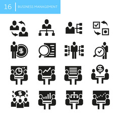 business management and office concept icons