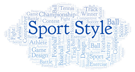 Obraz premium Sport Style word cloud.