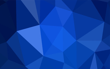Obraz premium Dark BLUE vector triangle mosaic texture.