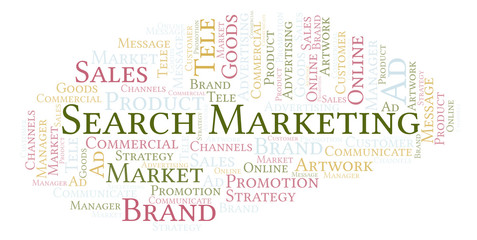 Fototapeta premium Word cloud with text Search Marketing.