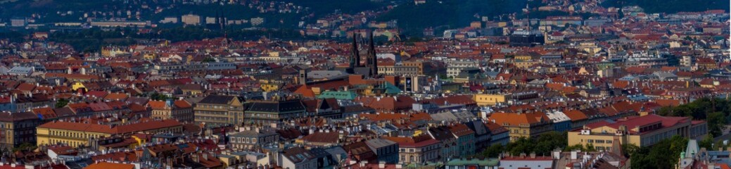 Naklejka na ściany i meble panorama of Praga historical center
