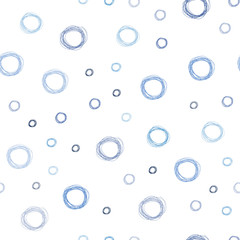 Light BLUE vector seamless layout with circle shapes.