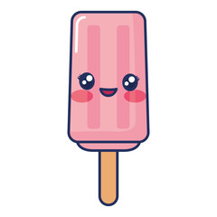 kawaii ice lollipop icon