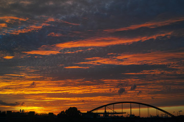 Mannheim Sommer Himmel Wolken skyline