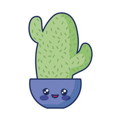 kawaii cactus in a pot