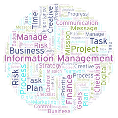 Information Management word cloud, made with text only.