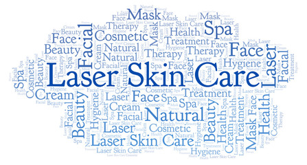 Fototapeta na wymiar Laser Skin Care word cloud.