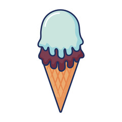 ice cream sundae cone wafer sweet