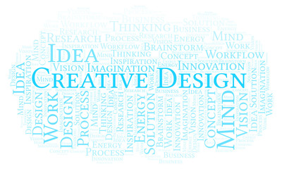 Fototapeta premium Creative Design word cloud, made with text only.