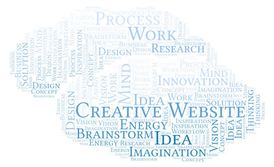 Fototapeta premium Creative Website word cloud, made with text only.