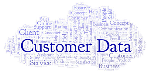 Fototapeta premium Customer Data word cloud.