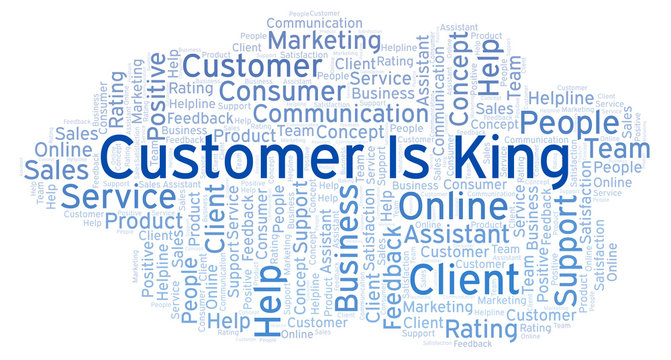Customer Is King word cloud.