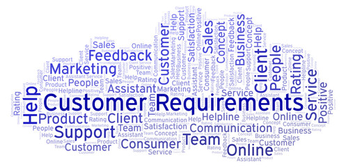 Fototapeta premium Customer Requirements word cloud.